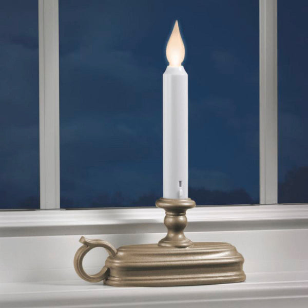 Xodus Deluxe 6 In. W. x 9 In. H. x 1.75 In. D. Pewter LED Battery Operated Candle