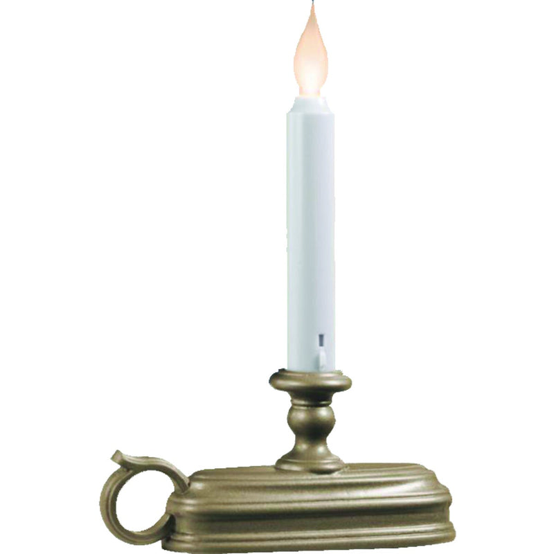 Xodus Deluxe 6 In. W. x 9 In. H. x 1.75 In. D. Pewter LED Battery Operated Candle