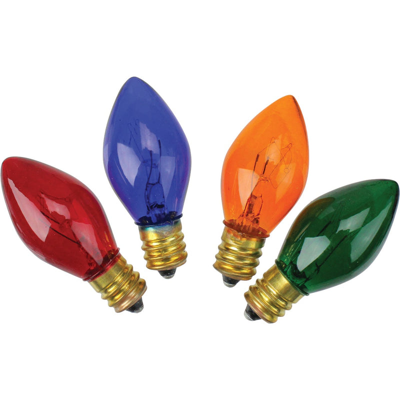 J Hofert C7 Multi Twinkle 125V Replacement Light Bulb (4-Pack)