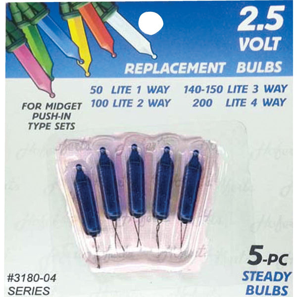 J Hofert Mini Blue 2.5V Replacement Light Bulb (5-Pack)
