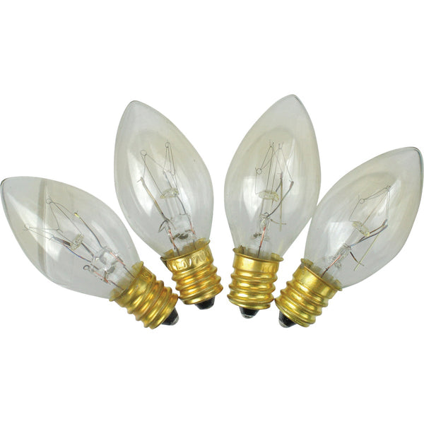 J Hofert C7 Clear Transparent 125V Replacement Light Bulb (4-Pack)