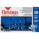 J Hofert Clear 300-Bulb Mini Incandescent Flashing Icicle Light Set with White Wire