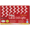 J Hofert Pure White 100-Bulb M5 LED Icicle Light Set with White Wire