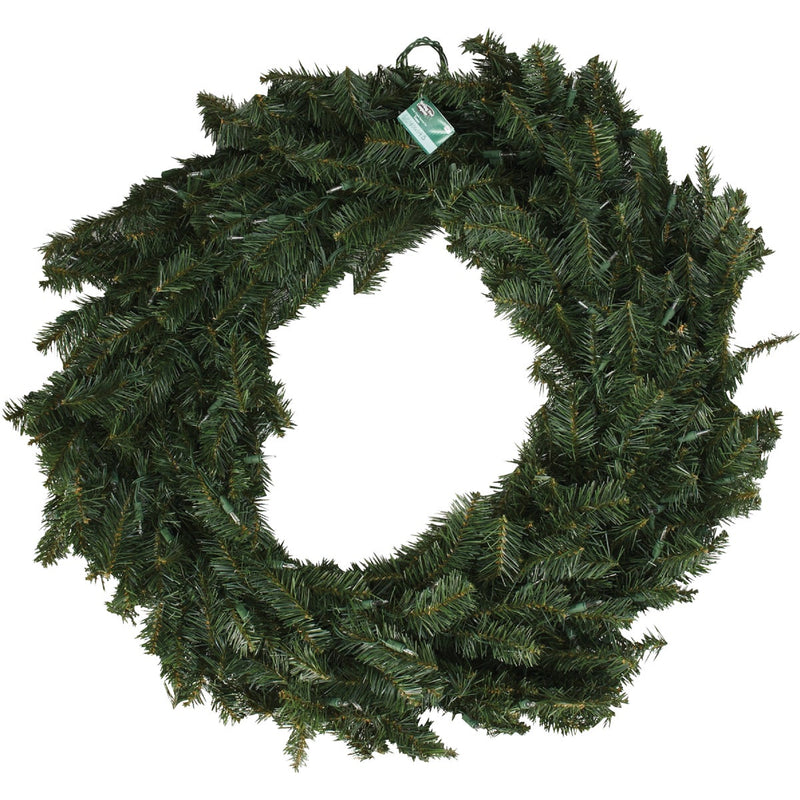 Gerson 36 In. 150-Bulb Clear Incandescent Canadian Pine Prelit Wreath