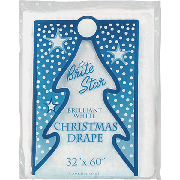 Brite Star 36 In. x 60 In. White Sparkling Tree Drape Snow Blanket