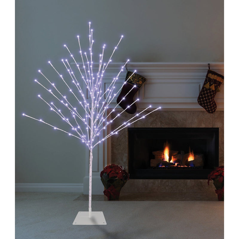 Alpine 5 Ft. 150-Bulb Cool White Twinkling LED Prelit Artificial Christmas Tree