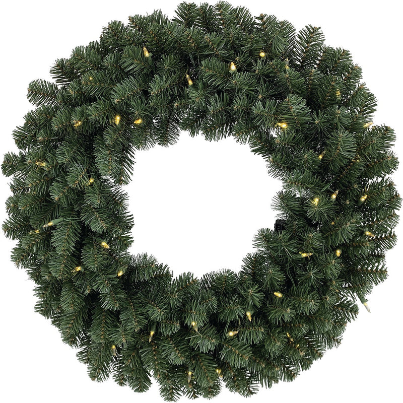 Gerson 30 In. 50-Bulb Color Changing LED Balsam Pine Prelit Wreath