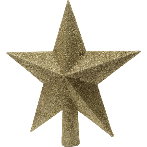 Decoris Light Gold 7.5 In. Shatterproof Star Christmas Tree Topper