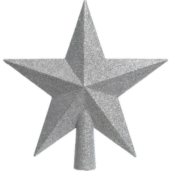 Decoris Silver 7.5 In. Shatterproof Star Christmas Tree Topper