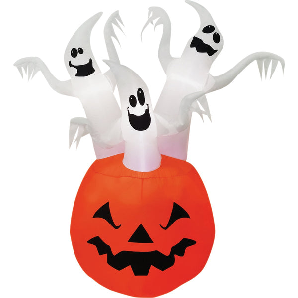 6 Ft. LED 3 Ghosts in a Pumpkin Airblown Inflatable