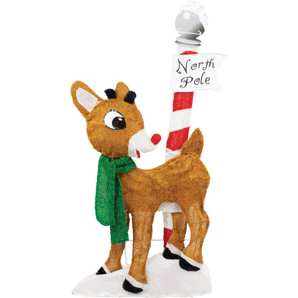 Rudolph 32 In. Incandescent Rudolph & North Pole