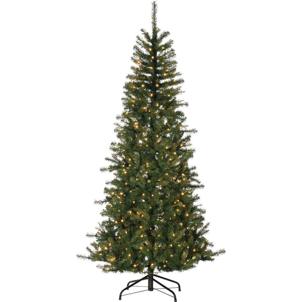 Gerson 7 Ft. Noble Fir 500-Bulb Warm White LED Prelit Artificial Christmas Tree