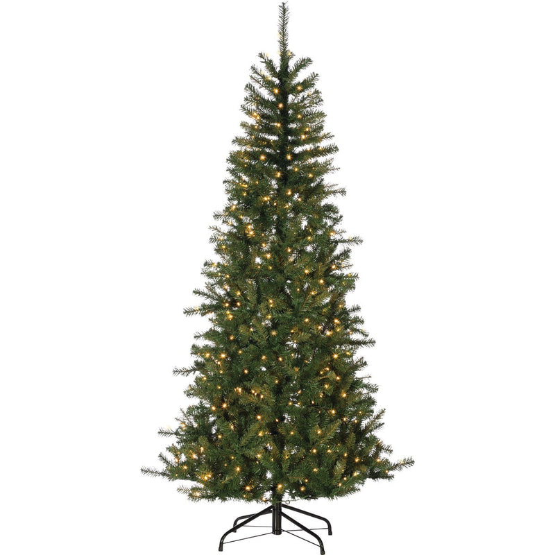 Gerson 7 Ft. Noble Fir 500-Bulb Warm White LED Prelit Artificial Christmas Tree