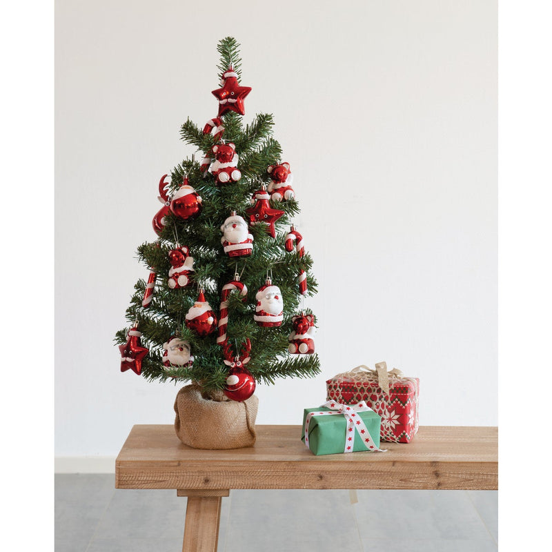 Everlands Imperial 2.5 Ft. Mini Christmas Tree with Red Colored Ornaments