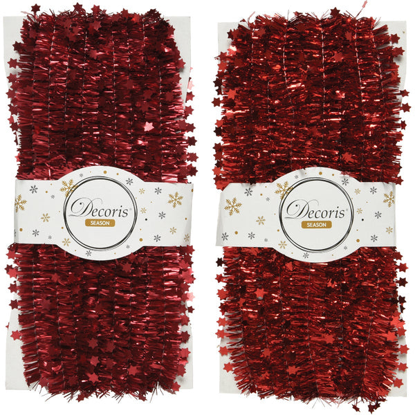 Decoris 11 Ft. Red & Oxblood Tinsel Garland