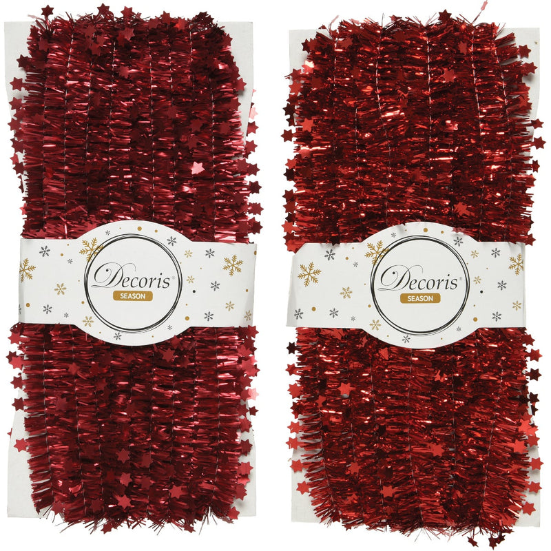 Decoris 11 Ft. Red & Oxblood Tinsel Garland