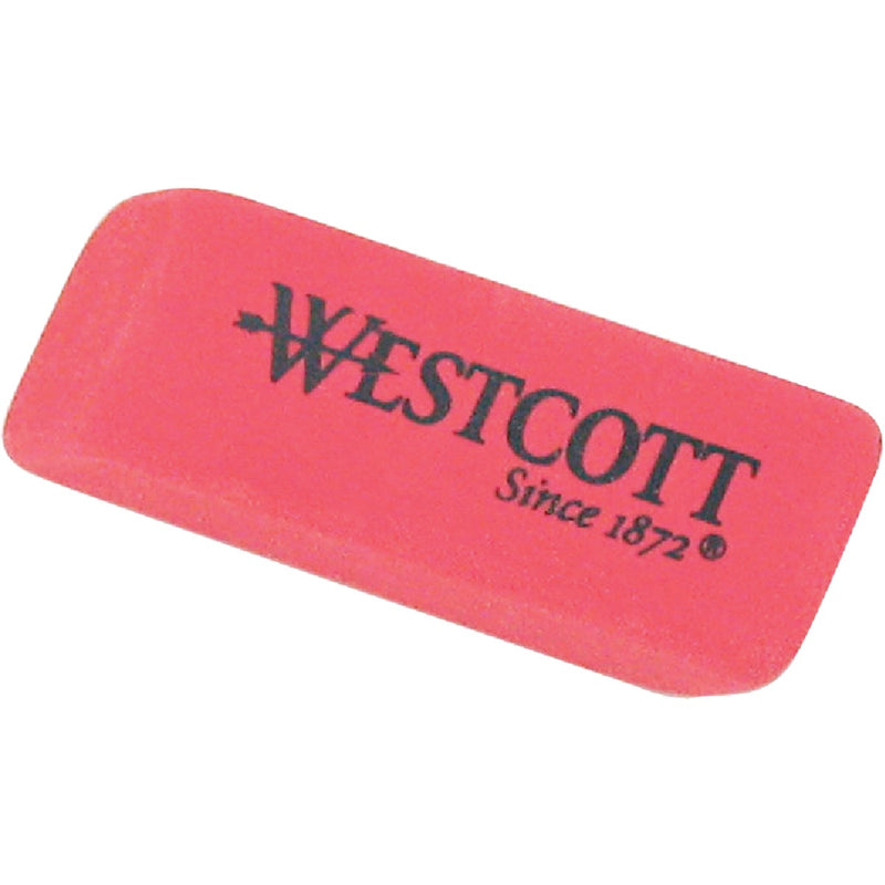Westcott Pink Pearl Block Pencil Eraser (3-Pack)