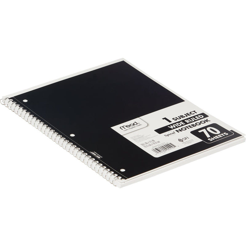 Mead 7-1/2 In. W. x 10-1/2 In. H. 70-Sheet 1-Subject Side-Spiral Notebook