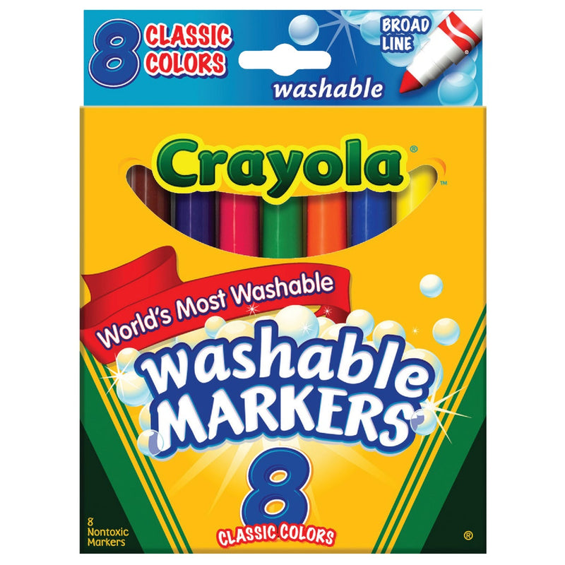 Crayola Assorted Color Broad Line Washable Markers (8-Pack)