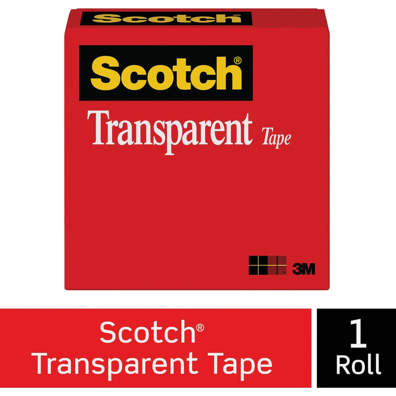 Scotch Transparent Tape Refill, 1/2 In. x 1296 In.