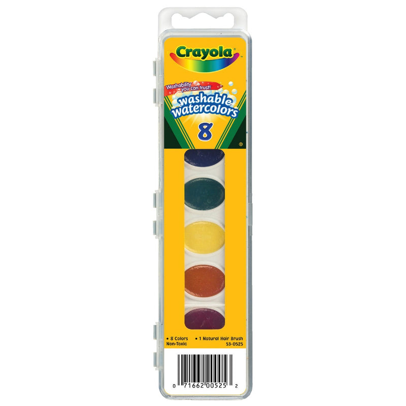 Crayola Washable Assorted Water Colors (8-Pack)