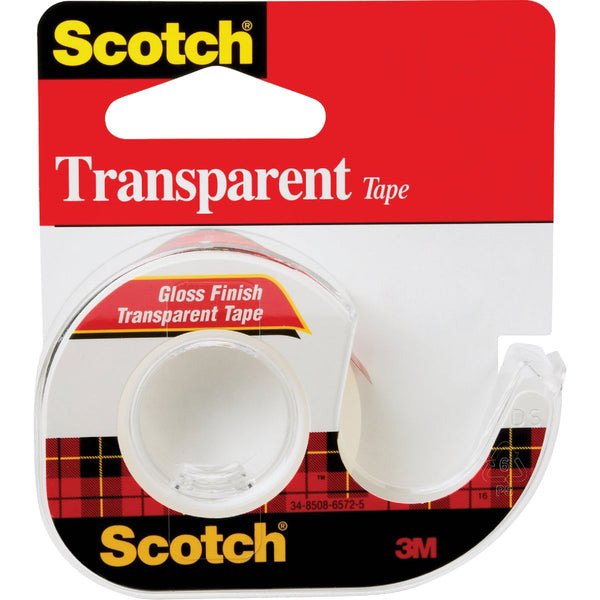 Scotch Transparent Tape, 1/2 In. x 1000 In.