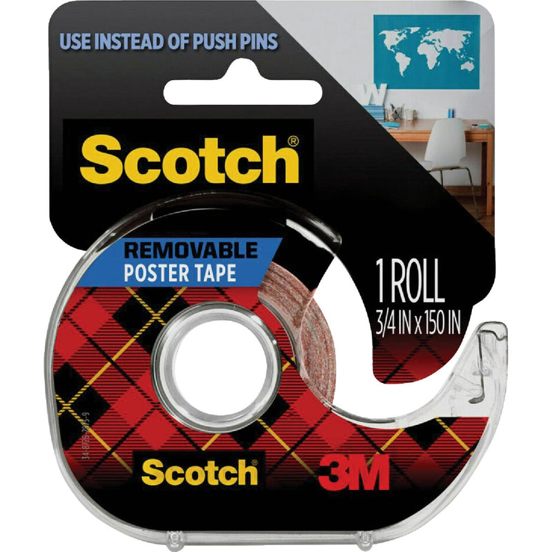 Scotch 3/4 In. W. x 150 In. L. Clear Removable Double-Sided Poster Mounting Tape