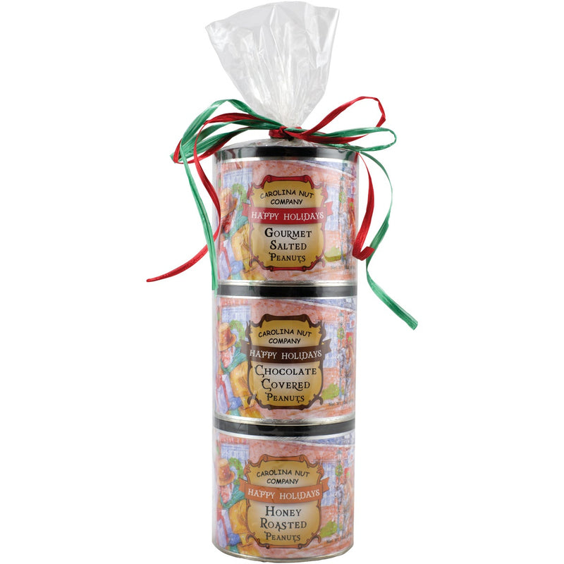 The Carolina Nut Company Holiday Peanut Tower (3-Pack)