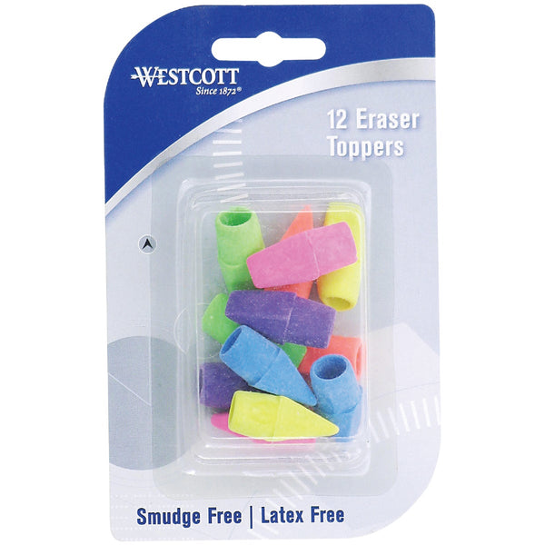 Westcott Cap Pencil Eraser (12-Pack)