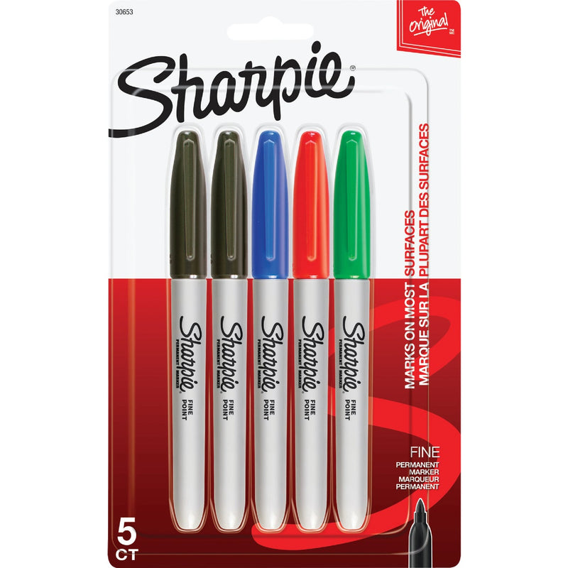 Sharpie Assorted Fine Point Permanent Marker (5-Pack)