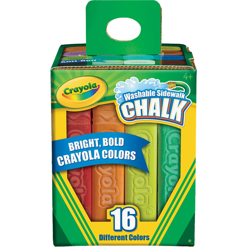 Crayola Multi Color Washable Sidewalk Chalk, (16-Count)