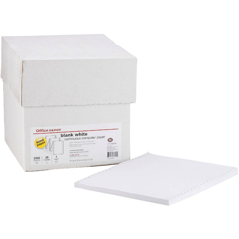 Staples 8-1/2 In. x 11 In. 20 Lb. White Blank Computer Printer Paper, 2500 Sheets