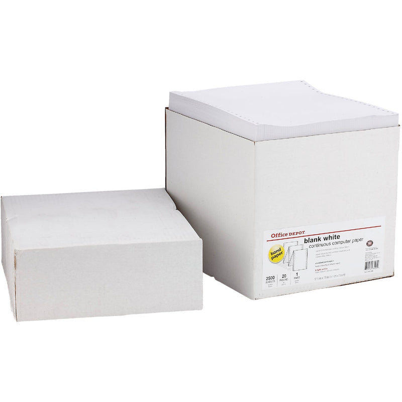 Staples 8-1/2 In. x 11 In. 20 Lb. White Blank Computer Printer Paper, 2500 Sheets